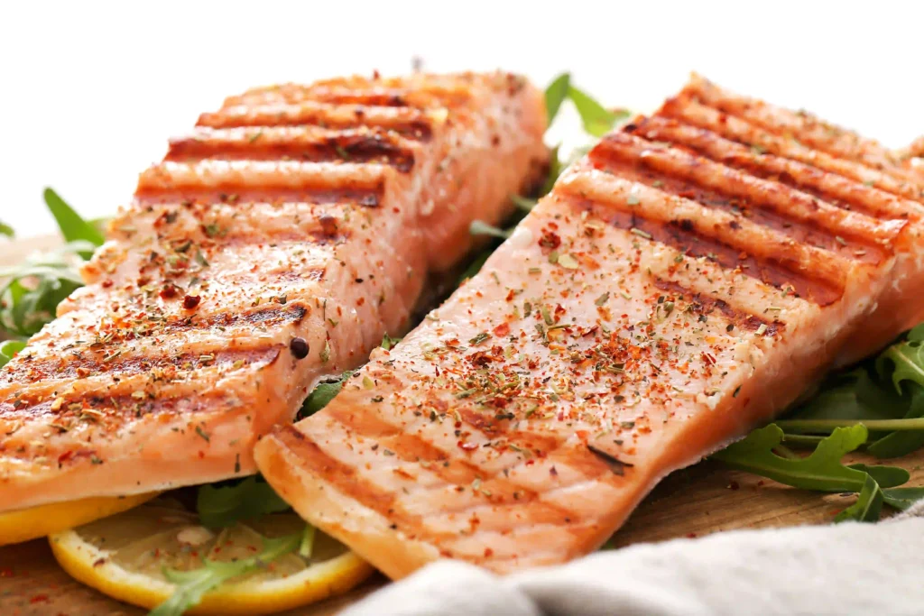 Salmon toast with spices